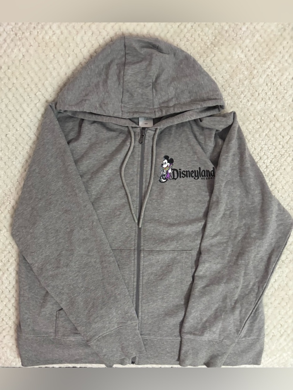 Disney Halloween zip up grey hoodie